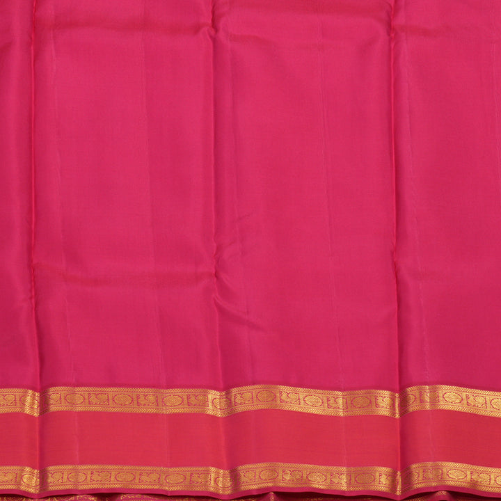 Hayagrivas Handloom Beige Kanjivaram Silk Saree with Pink Border KSBE76L9-2