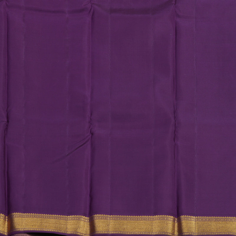Hayagrivas Handloom Rexona Green Kanjivaram Silk Saree with Violet Border KSBE76L9-20