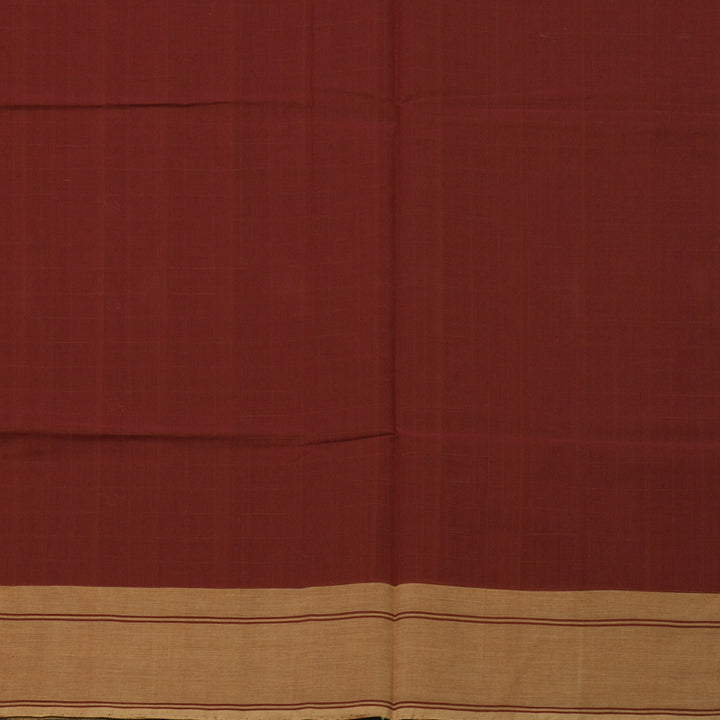 Hayagrivas Brick Red Pure Chettinad Cotton Saree KSBE7H15-1