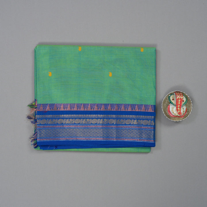 Hayagrivas Mint Green Pure Chettinad Cotton Saree KSBE7H4-2