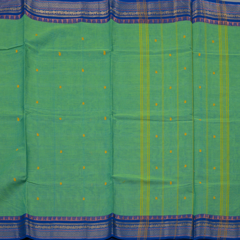 Hayagrivas Mint Green Pure Chettinad Cotton Saree KSBE7H4-2