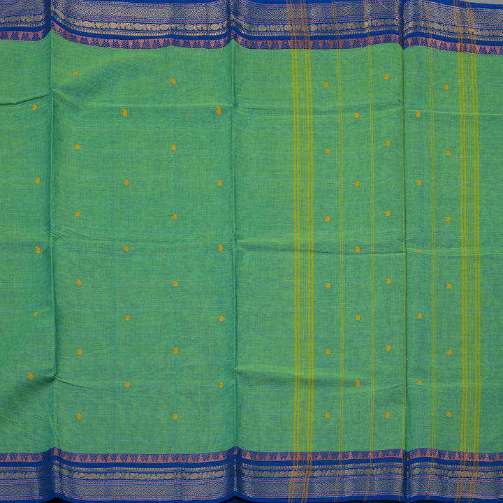 Hayagrivas Mint Green Pure Chettinad Cotton Saree KSBE7H4-2