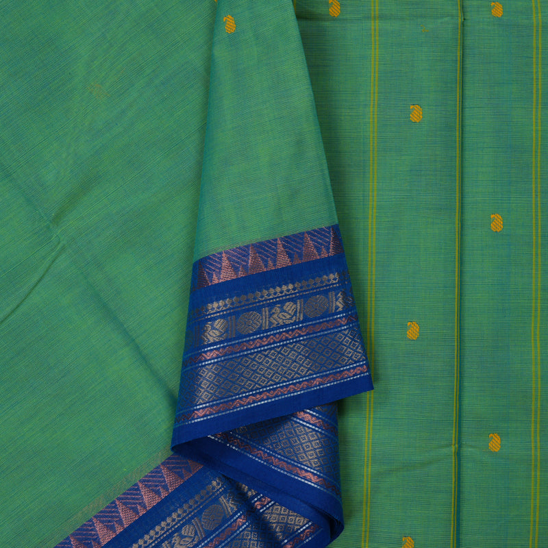 Hayagrivas Mint Green Pure Chettinad Cotton Saree KSBE7H4-2