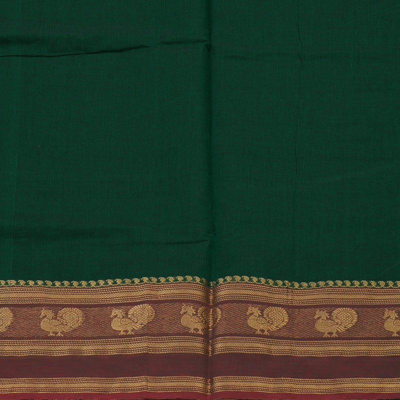 Hayagrivas Bottle Green Pure Chettinad Cotton Saree KSBE7H9-3