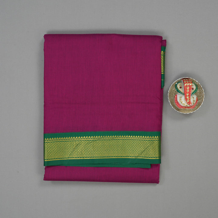 Hayagrivas Magenta Ten Yards Semi Silk Saree KSBE82A10-4