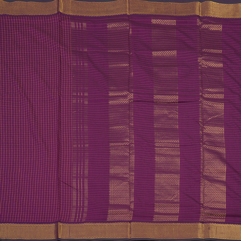 Hayagrivas Purple Ten Yards Semi Silk Saree KSBE82A11-1