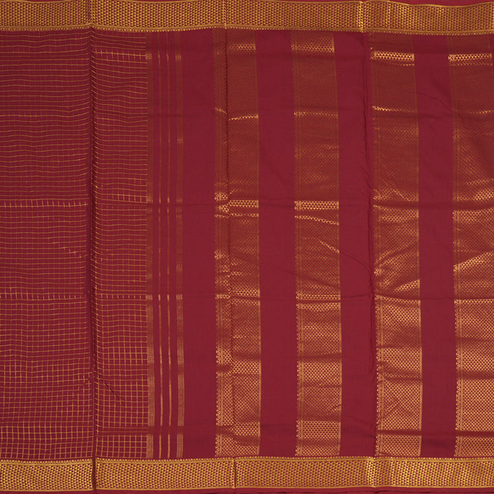 Hayagrivas Maroon Ten Yards Semi Silk Saree KSBE82A13-4