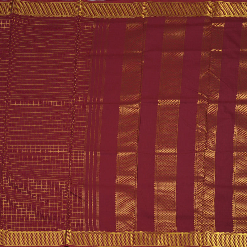 Hayagrivas Maroon Ten Yards Semi Silk Saree KSBE82A13-5