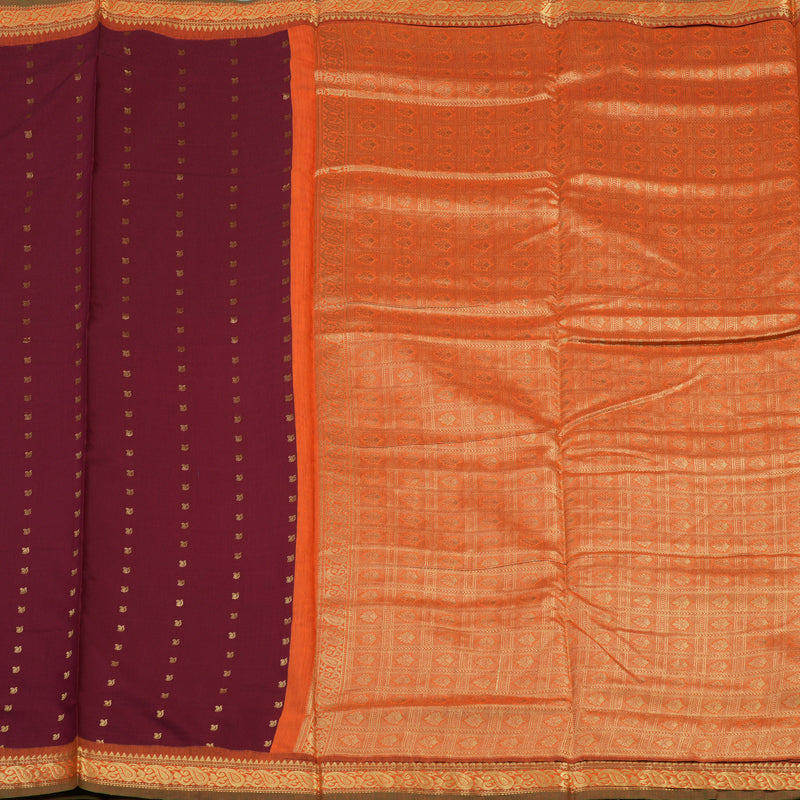 Hayagrivas Maroon Ten Yards Semi Silk Saree KSBE82A18-3