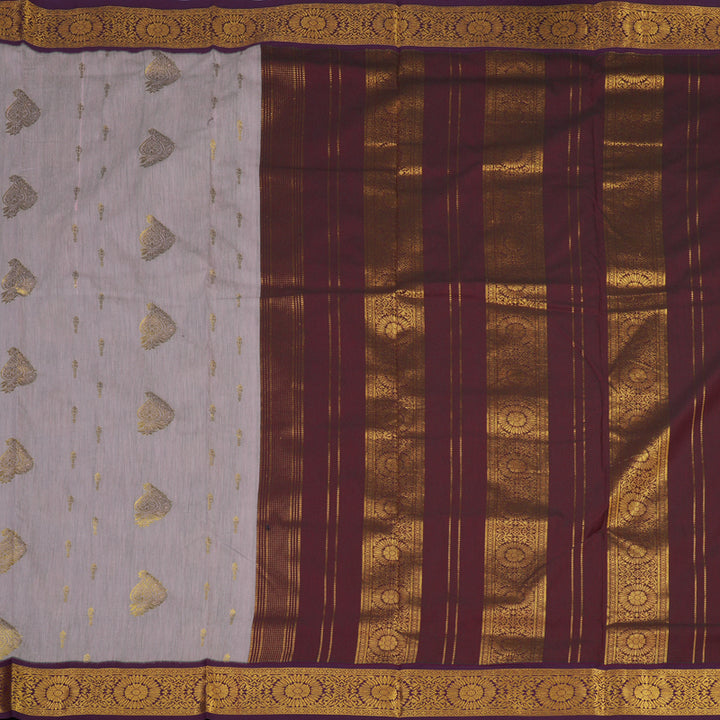 Hayagrivas Lilac Ten Yards Semi Silk Saree KSBE82A19-3
