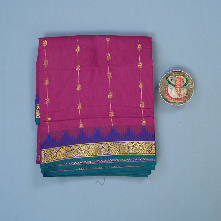 Hayagrivas Magenta Ten Yards Semi Silk Saree KSBE82A22-5