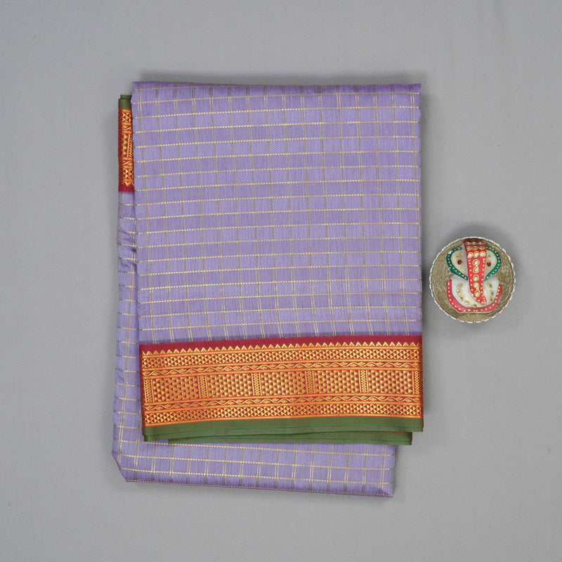 Hayagrivas Lavendar Ten Yards Semi Silk Saree KSBE82A26-4