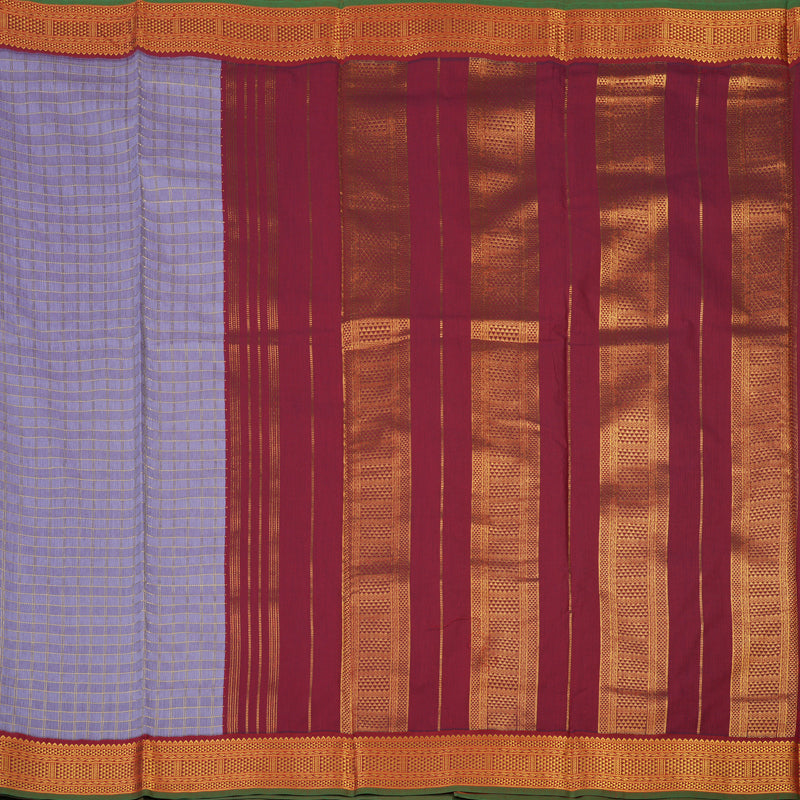 Hayagrivas Lavendar Ten Yards Semi Silk Saree KSBE82A26-4