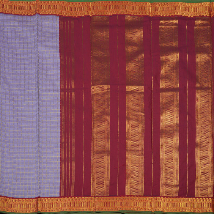 Hayagrivas Lavendar Ten Yards Semi Silk Saree KSBE82A26-4