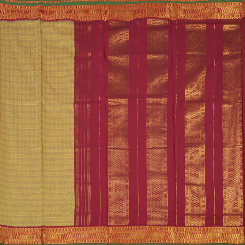 Hayagrivas Khaki Brown Ten Yards Semi Silk Saree KSBE82A26-9