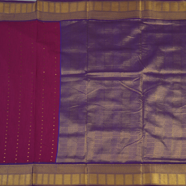 Hayagrivas Magenta Ten Yards Semi Silk Saree KSBE82A27-4