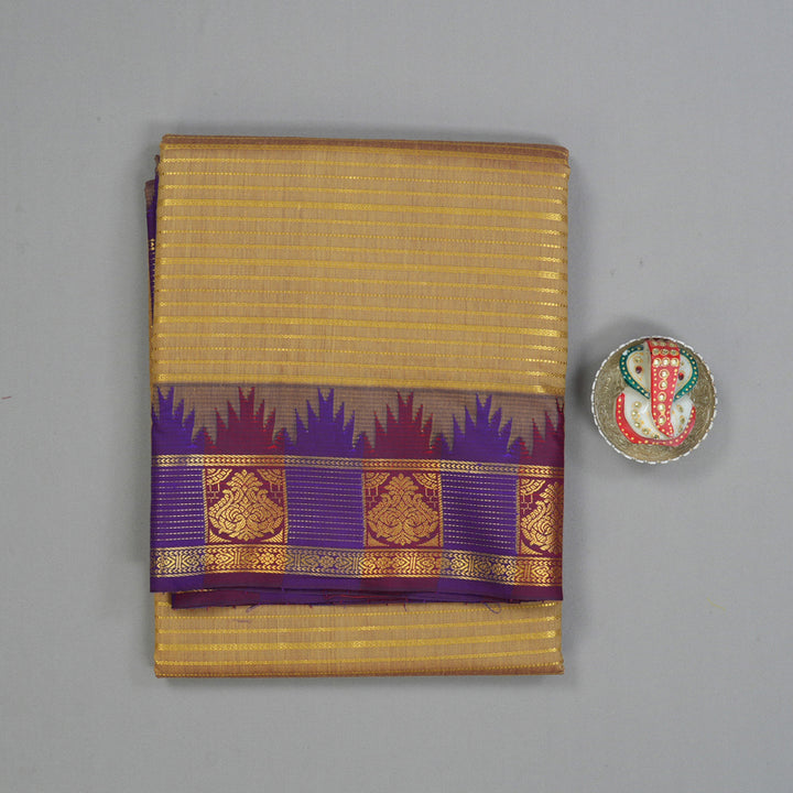 Hayagrivas Sandal Ten Yards Semi Silk Saree KSBE82A29-5