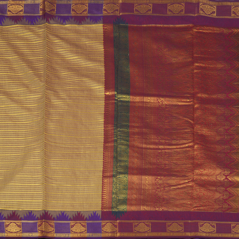 Hayagrivas Sandal Ten Yards Semi Silk Saree KSBE82A29-5