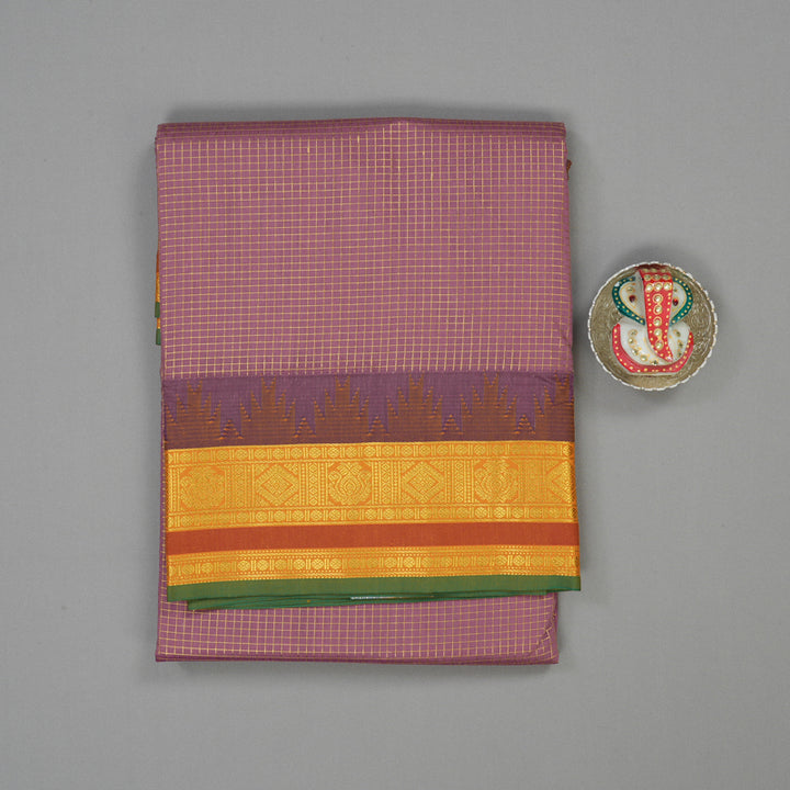 Hayagrivas Lavendar Ten Yards Semi Silk Saree KSBE82A30-3
