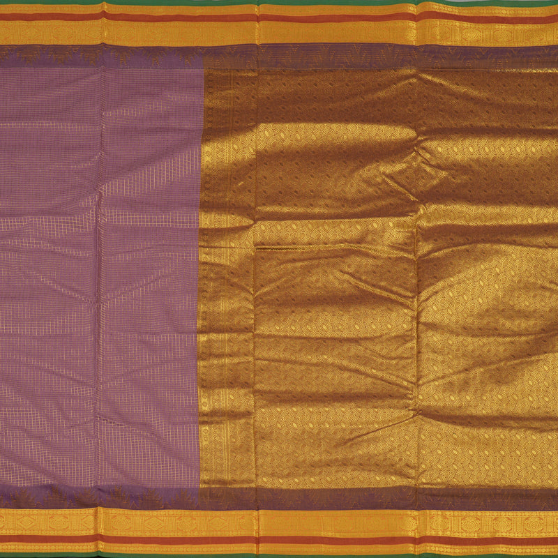 Hayagrivas Lavendar Ten Yards Semi Silk Saree KSBE82A30-3
