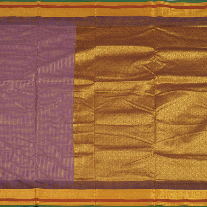 Hayagrivas Lavendar Ten Yards Semi Silk Saree KSBE82A30-3