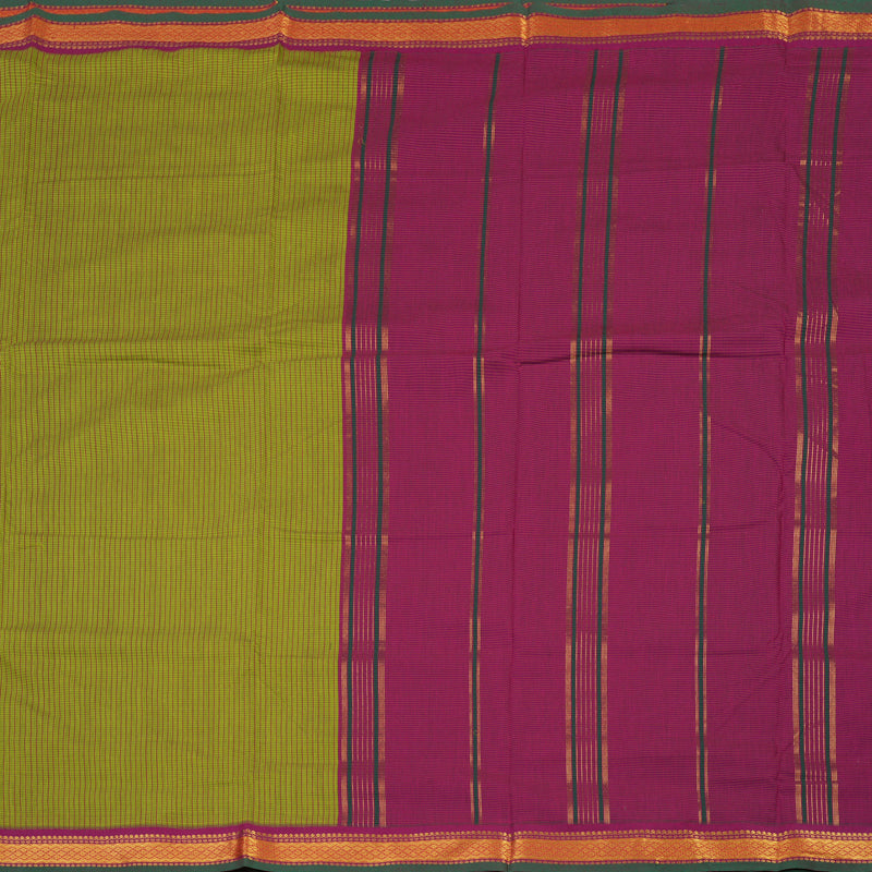 Hayagrivas Light Green Ten Yards Semi Silk Saree KSBE82A7-4
