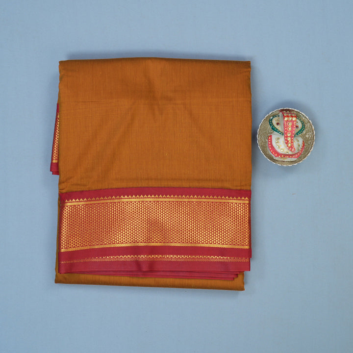 Hayagrivas Mustard Ten Yards Semi Silk Saree KSBE82A9-7
