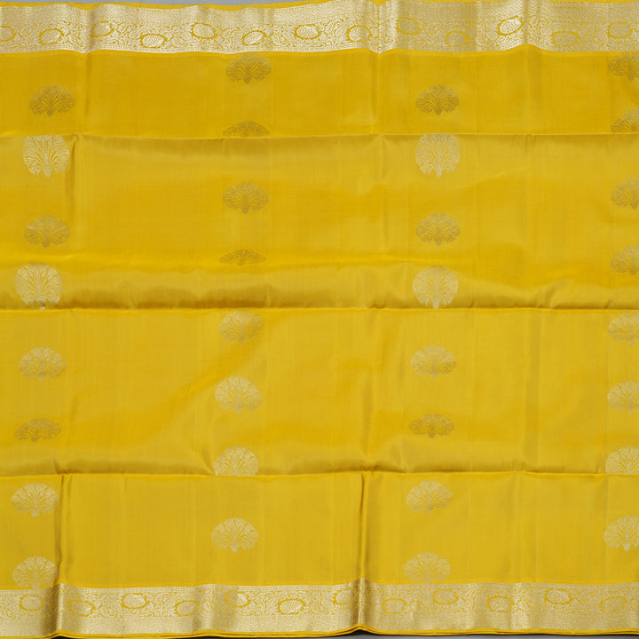 Hayagrivas Sampanga Yellow Handloom Soft Silk Saree KSBE84A14-1