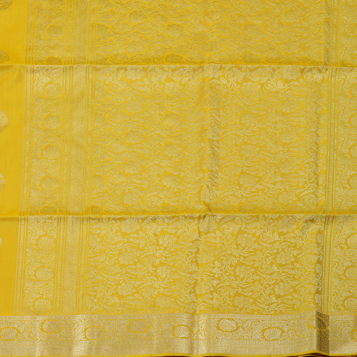 Hayagrivas Sampanga Yellow Handloom Soft Silk Saree KSBE84A14-1