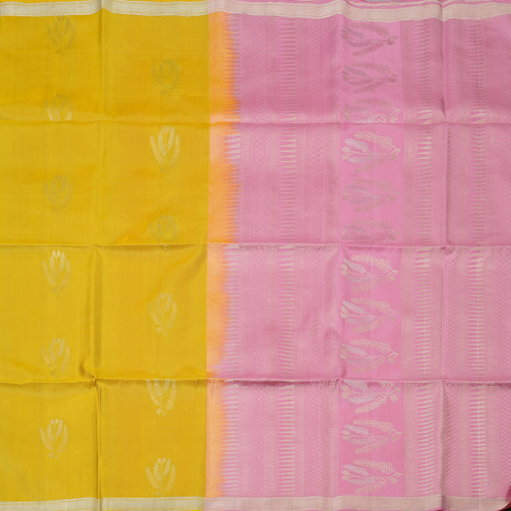Hayagrivas Yellow Handloom Soft Silk Saree KSBE84A2-1