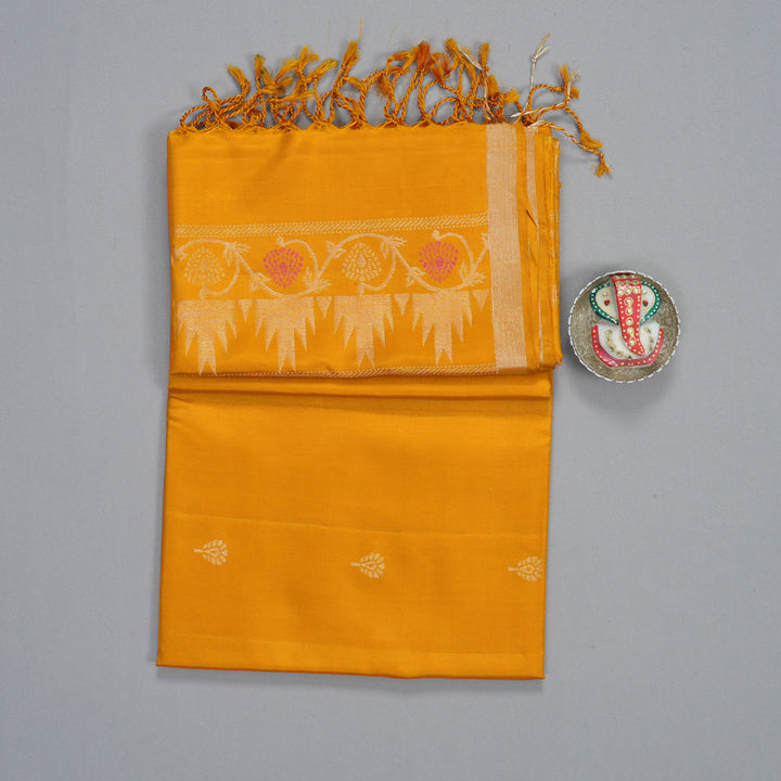 Hayagrivas Turmeric Yellow Handloom Soft Silk Saree KSBE84A22-1