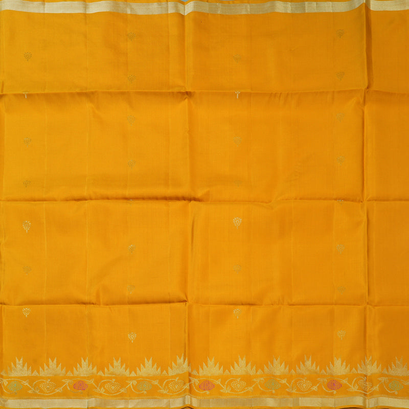 Hayagrivas Turmeric Yellow Handloom Soft Silk Saree KSBE84A22-1