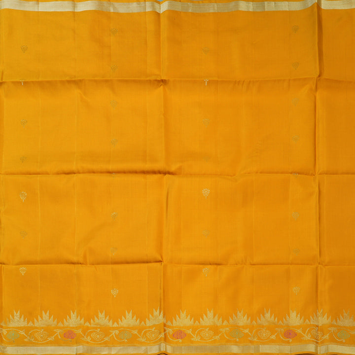 Hayagrivas Turmeric Yellow Handloom Soft Silk Saree KSBE84A22-1