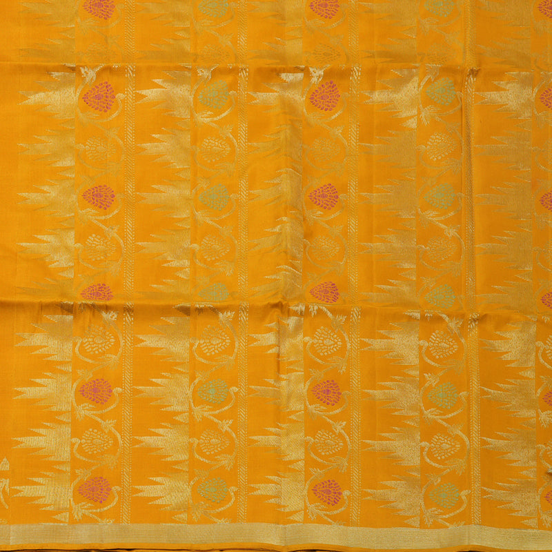 Hayagrivas Turmeric Yellow Handloom Soft Silk Saree KSBE84A22-1