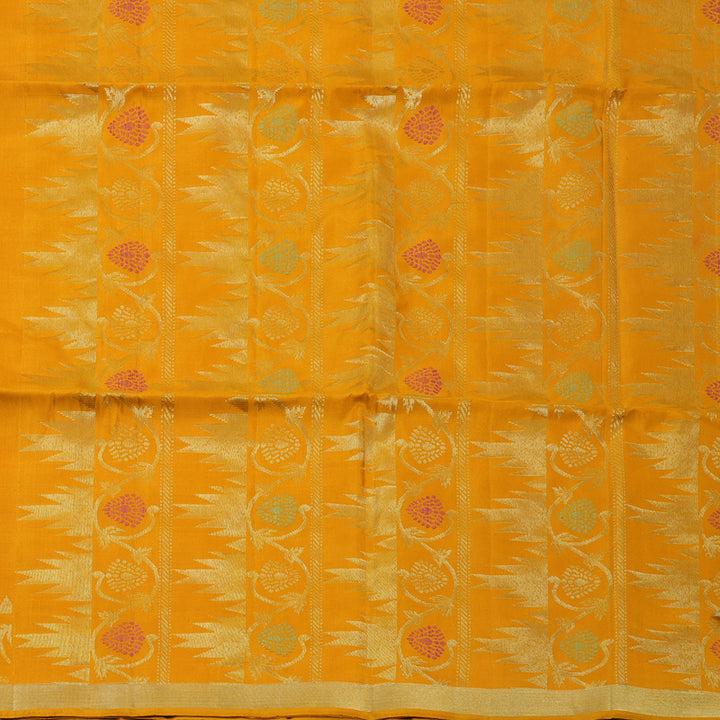 Hayagrivas Turmeric Yellow Handloom Soft Silk Saree KSBE84A22-1