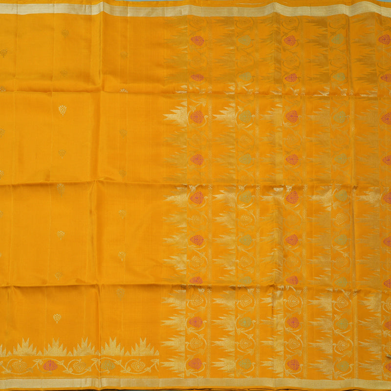 Hayagrivas Turmeric Yellow Handloom Soft Silk Saree KSBE84A22-1