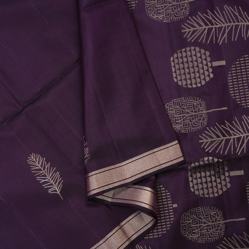 Hayagrivas Violet Handloom Soft Silk Saree KSBE84A5-1
