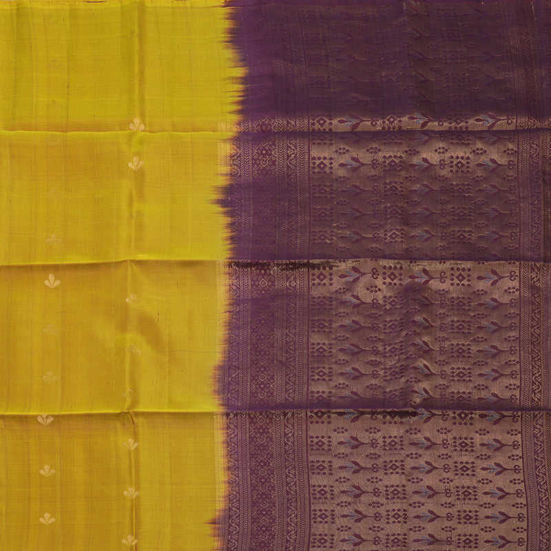 Hayagrivas Sampanga Yellow Handloom Soft Silk Saree KSBE85A17-1