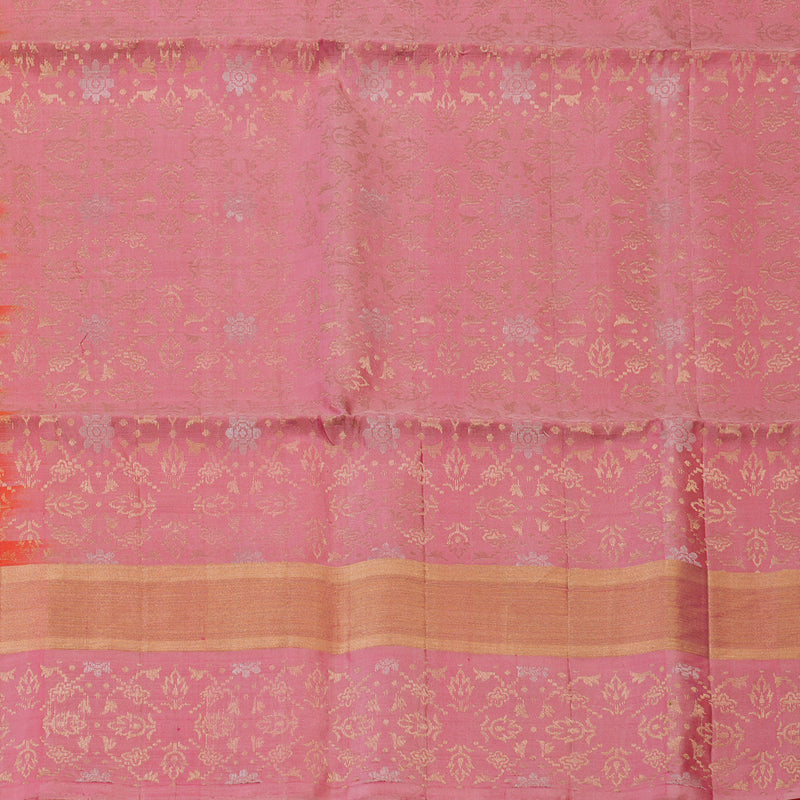 Hayagrivas Orange Handloom Soft Silk Saree KSBE85A19-2