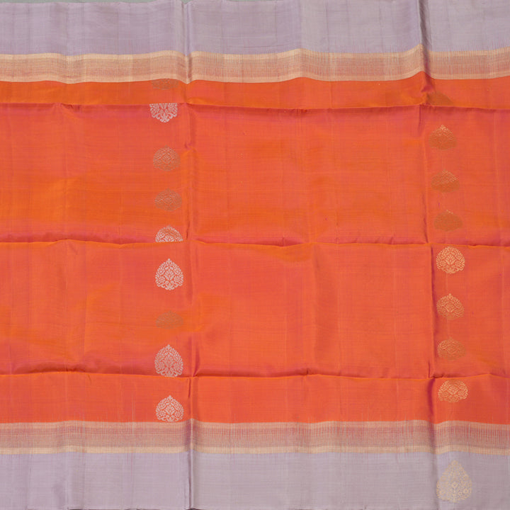 Hayagrivas Orange Handloom Soft Silk Saree KSBE85A3-1