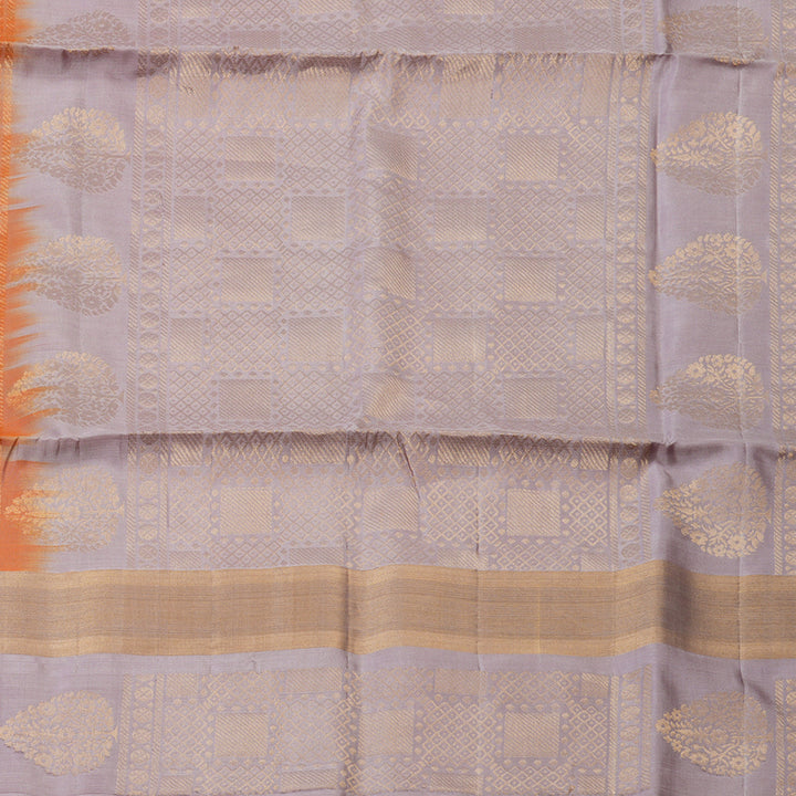 Hayagrivas Orange Handloom Soft Silk Saree KSBE85A3-1
