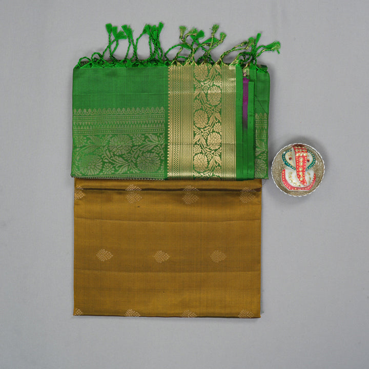 Hayagrivas Honey Mustard Handloom Soft Silk Saree KSBE85A48-1