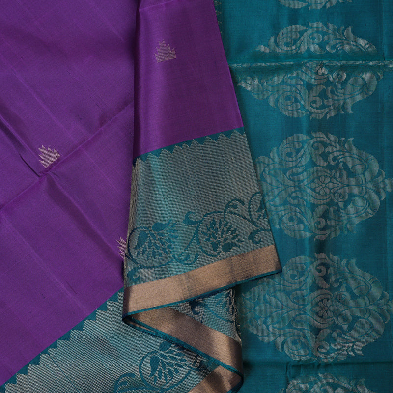 Hayagrivas Purple Handloom Soft Silk Saree KSBE85A50-1