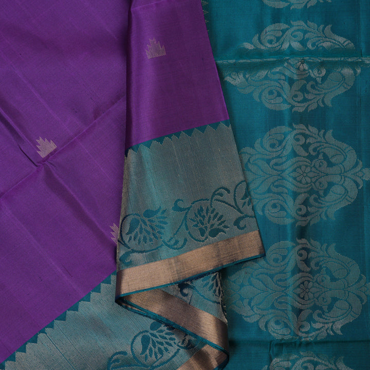 Hayagrivas Purple Handloom Soft Silk Saree KSBE85A50-1