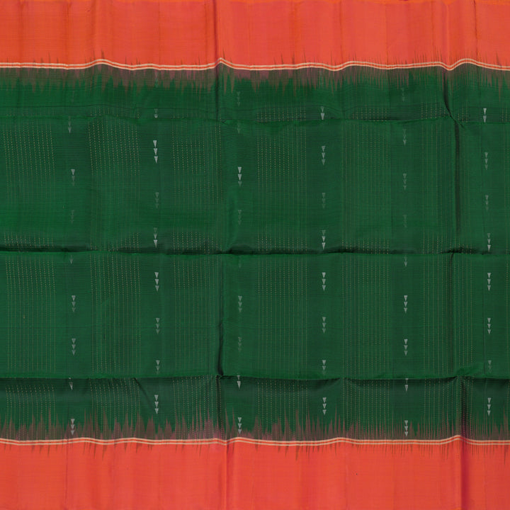 Hayagrivas Bottle Green Handloom Soft Silk Saree KSBE87A10-2