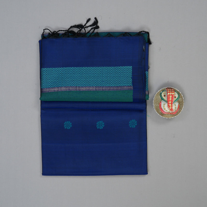 Hayagrivas Royal Blue Handloom Soft Silk Saree KSBE87A11-2
