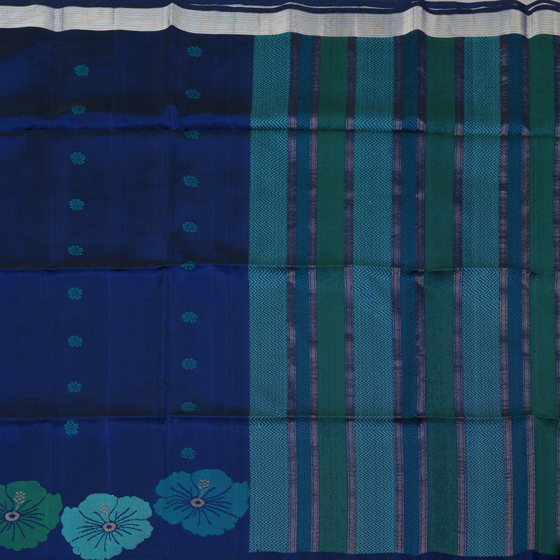 Hayagrivas Royal Blue Handloom Soft Silk Saree KSBE87A11-2