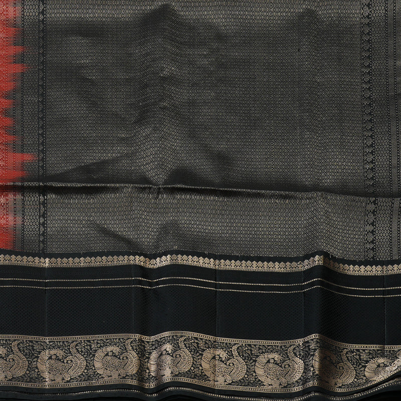 Hayagrivas Rust Orange Handloom Soft Silk Saree KSBE87A13-3