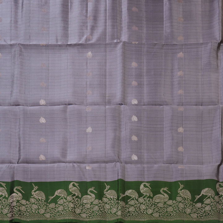 Hayagrivas Lilac-Grey Handloom Soft Silk Saree KSBE87A14-1