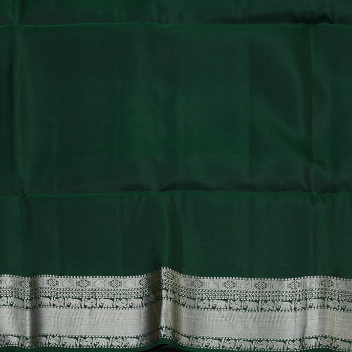 Hayagrivas Bottle Green Handloom Soft Silk Saree KSBE87A6-2